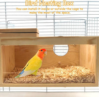 Acrylic Parakeet Nesting Box Transparent Panoramic Bird Nest for Cage – Essentials for Birds - S: 7.87 x 4.72 x 4.72 inch - image 4