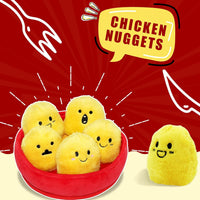Tug of War Dog Toy, Squeaky Dog Toys Interactive Duck Puppy Toys – Essentials for Dogs - Yelllow Chicken Nugget - image 4