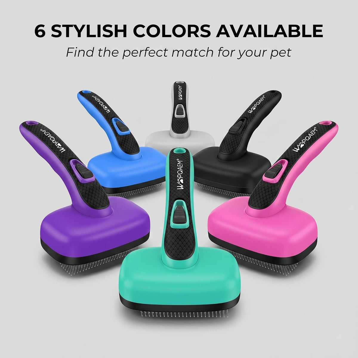 Self Cleaning Slicker Brush for Dog and Cat Shedding – Essentials for Dogs - Purple - image 3