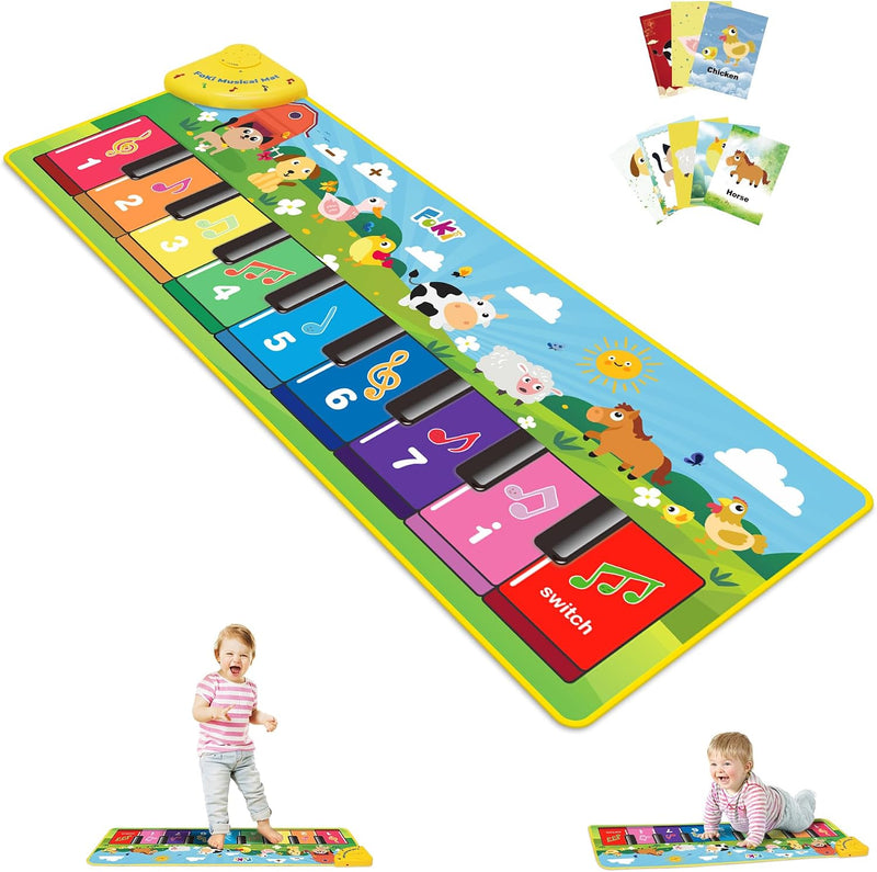 FOKI Floor Piano Mat, Baby & Toddler Toys for 1-3 Year Old Boys & Girls – Fun for Kids & Family
