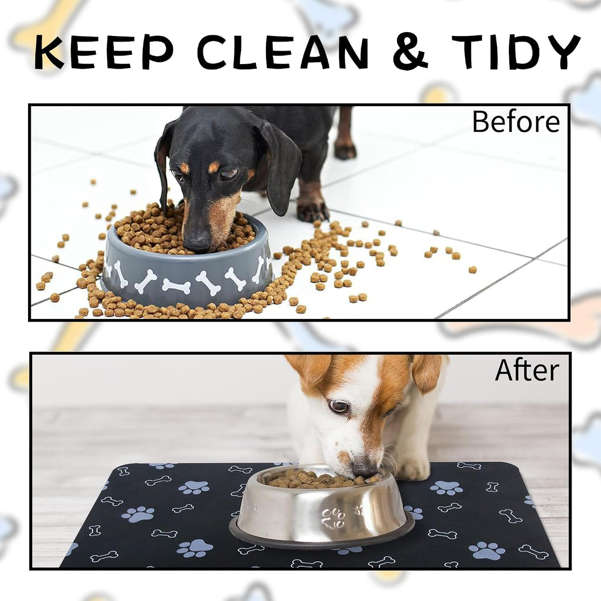 Pet Cat Dog Food Mat Non Slip Mat for Dog Water Bowl Mat Quick Dry - Green / 32*17 in - image 2