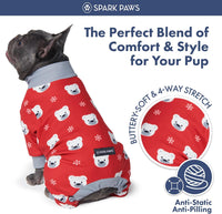 Spark Paws Dog Pajamas - Stretch Onesie Recovery Full Leg Surgery Suit PJS – Essentials for Dogs - Polar Bear / Small - image 3