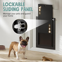 All Aluminum 3 Flaps Insulated Dog Door for Door – Essentials for Dogs - Medium - image 2