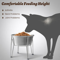 Elevated Dog Bowls for Medium&Small Dogs - 8 Cups / Raised Bowl - image 4
