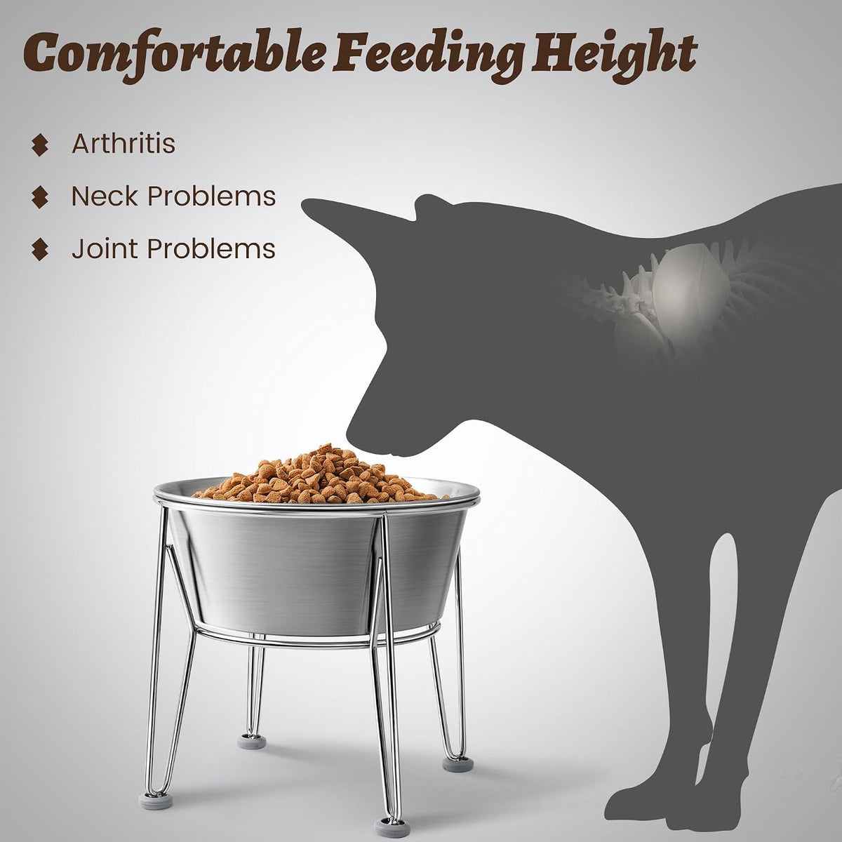 Elevated Dog Bowls for Medium&Small Dogs - 8 Cups / Raised Bowl - image 4