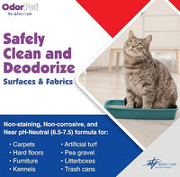 OdorPet Pet Stain Remover and Odor Eliminator - 64 Oz (Makes 2.55 Gallons of Working Solution) Non Staining, Professional Strength, Black Cherry Scent by Alpha Tech Pet