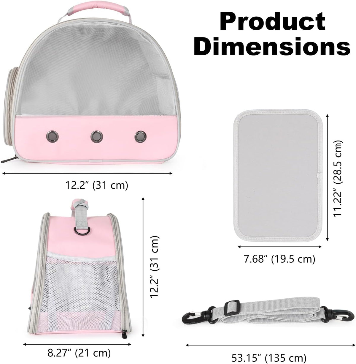 Bearded Dragon Travel Carrier, Lizards Carrier - Pink / Mesh Carrier - image 2