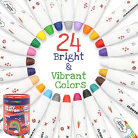 Lebze Washable Jumbo Crayons - 24 Colors - image 2