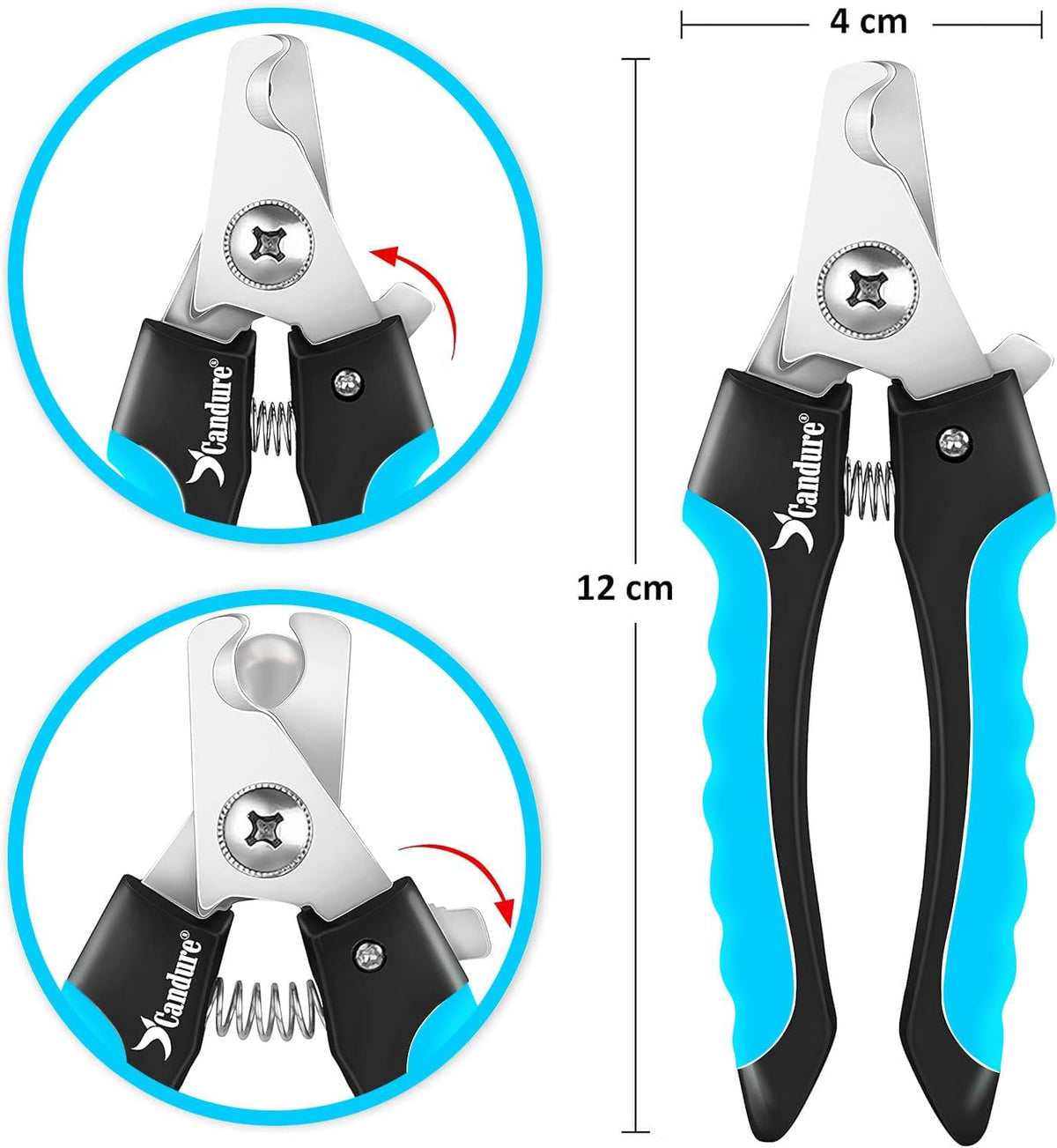 Candure Pet Nail Clippers - Bright Blue / Medium to Small pets - image 2