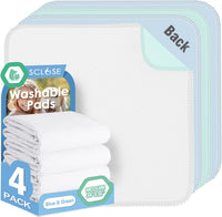 Washable Pee Pad for Dogs - Blue & Green / 34" x 36" (4 Pack)