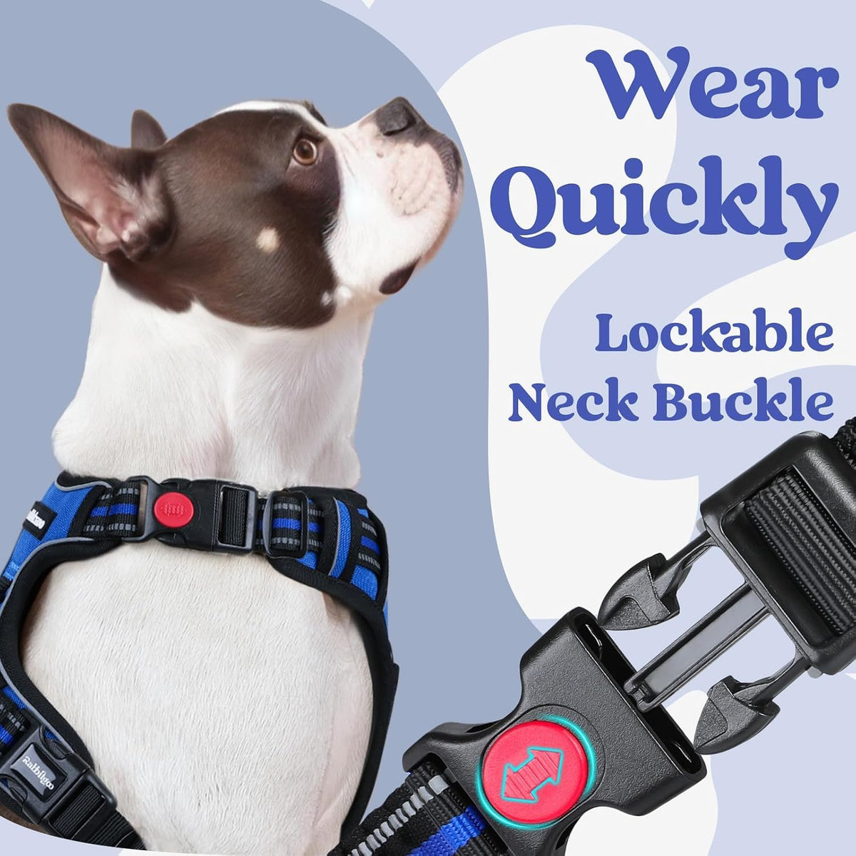 rabbitgoo Dog Harness for Large - Blue / Large - image 2