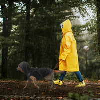 Dog Raincoat Waterproof Dog Hoodie Reflective Dog Raincoat Hooded - M / Black - image 3