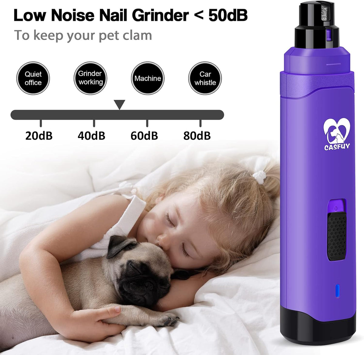 Casfuy Dog Nail Grinder Upgraded - Purple - image 4