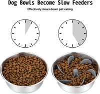 Keegud Slow Feeder Dog Bowls Insert [Octopus Suction Cups] Super Firm - Spiral - image 2