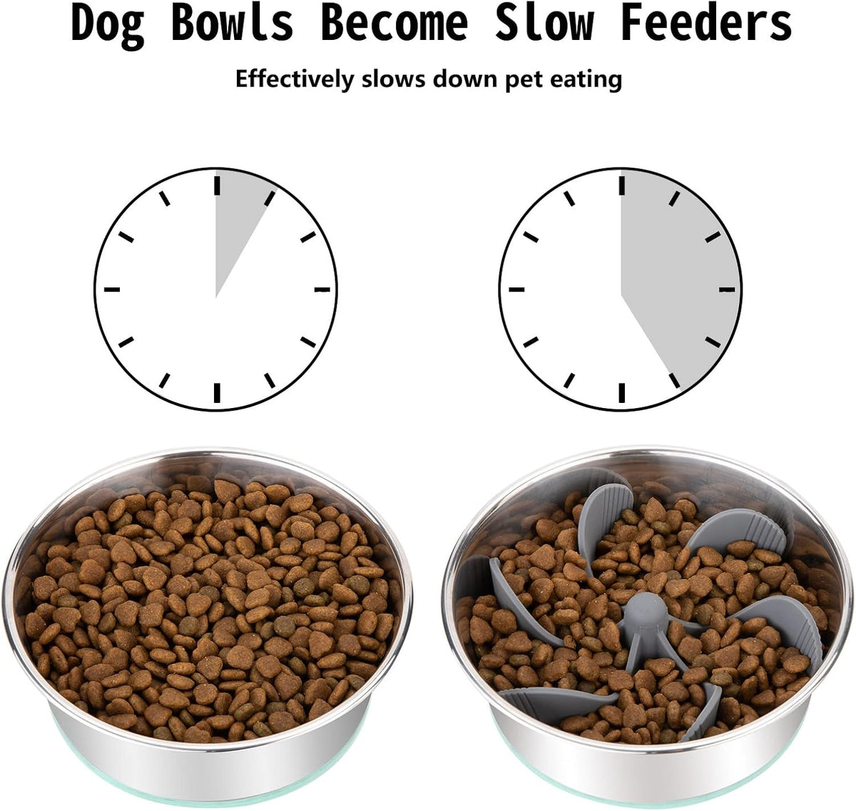 Keegud Slow Feeder Dog Bowls Insert [Octopus Suction Cups] Super Firm - Spiral - image 2