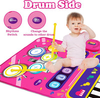 Toys for 1 Year Old Girl Gifts: 2 in 1 Baby Piano Mat Toddler Toys - image 4