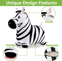 Bouncy Pals Bull Hopping Horse - Zebra - image 3