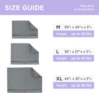 LE SURE Waterproof Dog Bed Cover Replacement - Medium / Grey-Water resistant / Oxford Fabric - image 3