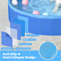 Pawtners Foldable Dog Pool with Sprinkler & RGB LED Light, 72" - image 3