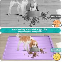 Dog Mat for Food and Water - Purple / 39.4"L x 27"W - image 3