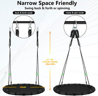 Tree Swing with PP Mat, Durable, Safe, and Easy to Install - 40 inches diameter+No Extra Straps - image 3