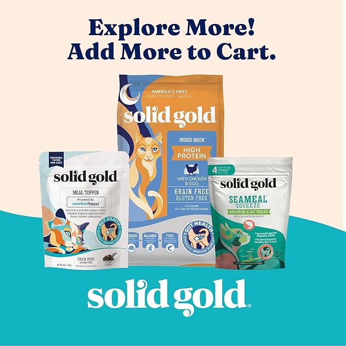 Solid Gold Wet Cat Food Shreds in Gravy - Healthy Canned Cat Food Made w/Real Tuna Shreds, Vitamins, Minerals & Taurine - Grain Free & Gluten Free Canned Meals for Cats & Kittens - 24ct/3oz Can