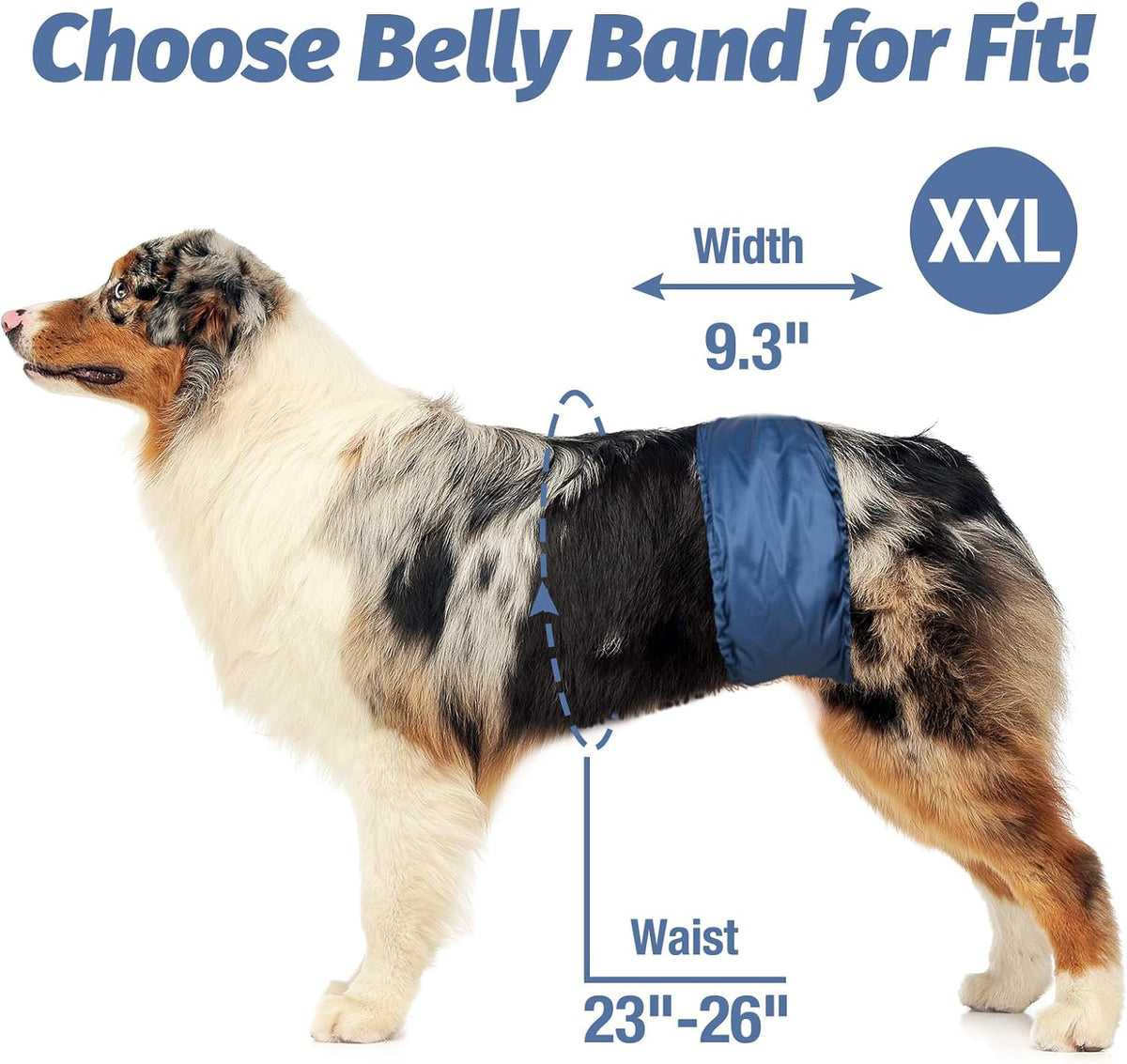 Pet Soft Dog Belly Band, Washable Dogs Belly Bands for Male Dogs - Classics / XX-Large(23''-26'') - image 4