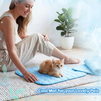Jetec 3 Pcs Guinea Pig Beds, Fleece Small Animal Mats - Ice Silk / Summer / Pink - image 4