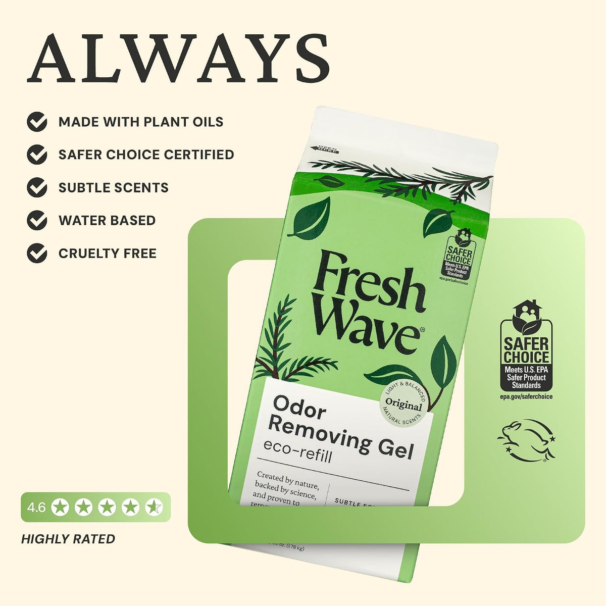 Fresh Wave Lemon Odor Removing Gel Refill - Original / 63 Fl Oz (Pack of 2) - image 2