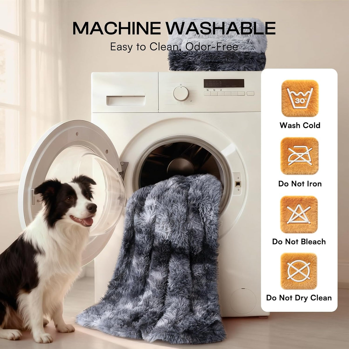 Luciphia Calming Waterproof Dog Blanket - Tie-dye Grey / 50"x60" - image 4