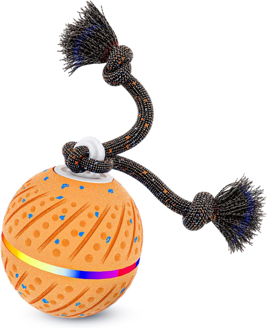 Smart Interactive Dog Toys Ball for Aggressive Chewers Medium Large - orange / Medium
