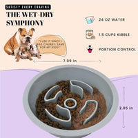 AVERYDAY Slow Feeder Dog Bowls for Large Breed - Slow Feeder Grey / 1.5 Cup - Fit 6.4-6.7'' Feeder Holes - image 3