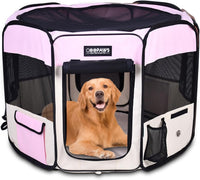 JESPET 61" Pet Dog Playpens - Pink / 61x61x30 Inch (Pack of 1)