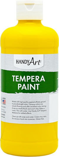 Handy Art metallic gold tempera paint in a 16 oz pint squeeze bottle with flip cap - view 6