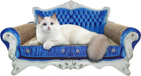 Luxury Cardboard Cat Scratcher Sofa Bed - Blue Crown