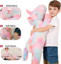32inch Cute Giant Pink Unicorn Plush, Jumbo Soft Body Pillow Pet - 32 Inch Rainbow Unicorn / 32 inch - image 3