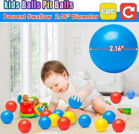 Hovenlay 100 ball pit balls in red, yellow and blue with clear storage bag - view 7