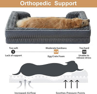 WNPETHOME Dog Beds for Large Sized Dogs, Washable Orthopedic Dog Couch Sofa Bed with Waterproof Lining & Non-Skid Bottom for Pet Sleeping