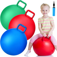 Lewtemi 3 Pcs 29" Hopper Ball Handle, Gradient Red - 18" / Red, Blue, Green
