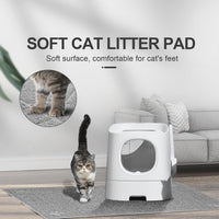 Cat Litter Box Mat, 47" x 35" Large Waterproof Litter Trapping Mat – Daily Care for Cats - Grayish / X-Large（35" x 24" ) - image 4