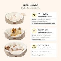 Bedsure Small Dog Bed Washable, Round Cat Beds for Indoor Cats - 28"L x 24"W x 8"Th / Grey - image 4
