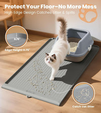 Cat Litter Mat 36"x24", Waterproof Litter Trapping Mat, Grey – Daily Care for Cats - image 3