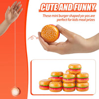 Leitee hamburger yoyo toys, 24 plastic burger shaped yo-yos for party favors - view 3
