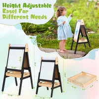 Idea Family 3-in-1 double-sided wooden kids easel with paper roll and storage tray - view 4