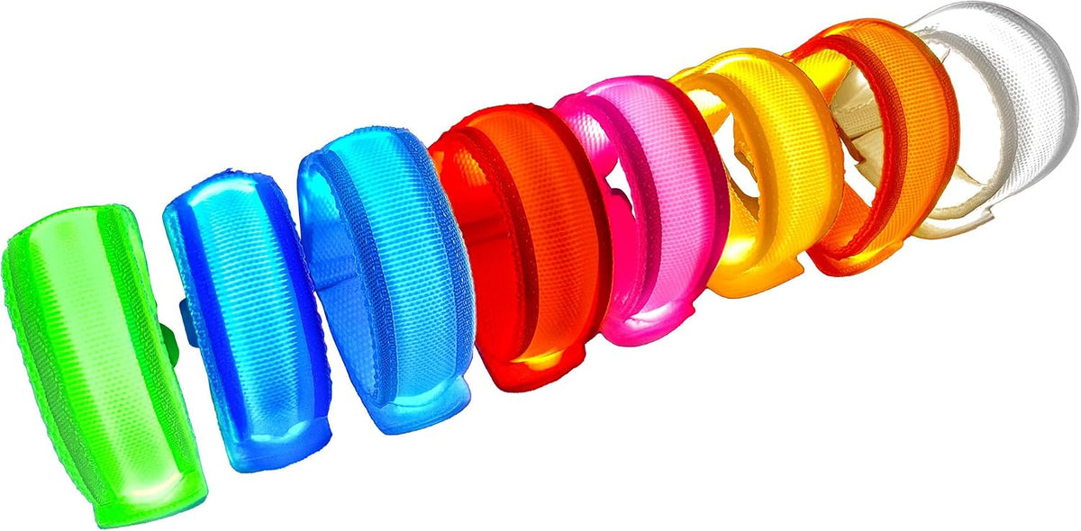 KIRALUMI 8 Pack LED Light Up Bracelets, 3 Modes - Multicolor - 8 PCS