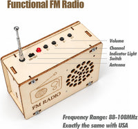 ANNISOKA DIY wooden radio STEM kit for kids with antenna - view 4