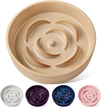 vancasso Slow Feeder Dog Bowl - L - 3 Cups / Khaki