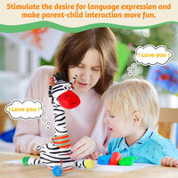 Dancing Talking Giraffe Toy, Singing Giraffe Baby Toys for Kids – Fun for Kids & Family - Zebra - image 2