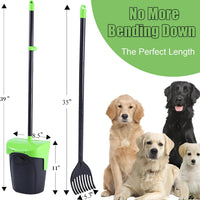 Pooper Scooper Large Swivel Bin & Rake with 160 Waste Bags - Green1 - image 2