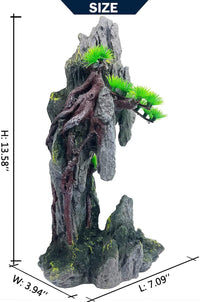Extra Large Aquarium Decorations Large Fish Tank Rocks Hideout – Essentials for Fish - Tall Mountain View - image 3
